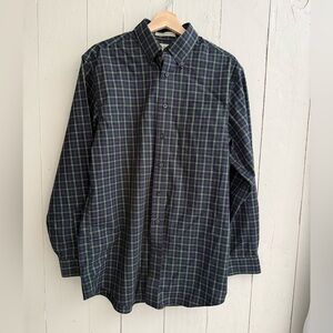 L.L. Bean Plaid Button Down Long Sleeve Shirt